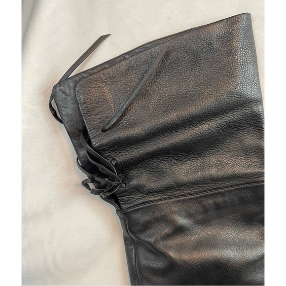 B. makowsky  Women’s Black Leather Over the knees Boots Size: 6 - Picture 8 of 15